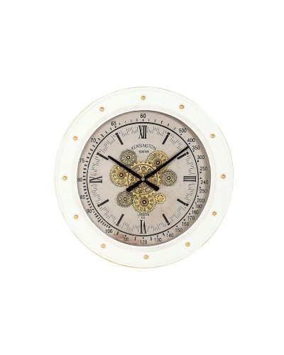 Wanduhr Home ESPRIT Weiß Metall Loft 60 x 9 x 60 cm