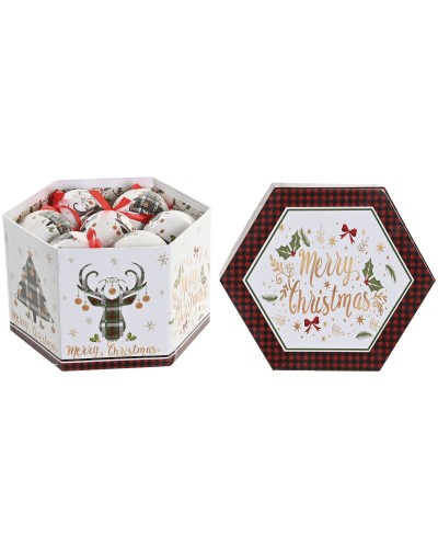 Weihnachtsbaumkugel Home ESPRIT Bunt PVC (14 Teile)