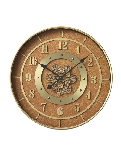 Wanduhr Home ESPRIT Orange Gold Kristall Eisen Glam 59 X 8 X 59 CM