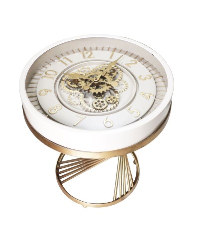 Tavolo aggiuntivo Home ESPRIT Bianco Dorato 50 x 50 x 51 cm