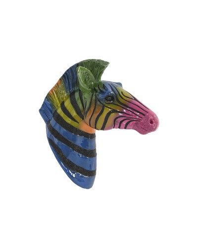 Wanddekoration Home ESPRIT Bunt Zebra Moderne 23 X 42 X 49 CM