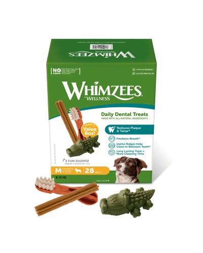 Kostea ruoka Whimzees Daily Dental Treats 28 osaa