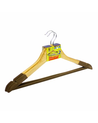 Kledinghangers Hidalgo Hout Natuurlijk (2 Stuks)