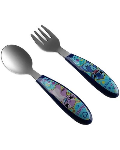 Set de couverts ThermoBaby LILO & STITCH Bleu Turquoise Métal Acier inoxydable 2 Pièces