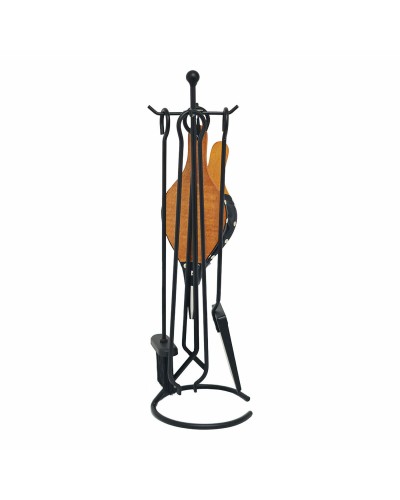 Fireplace Utensils EDM 85739 Black Metal Cast Iron 5 Pieces
