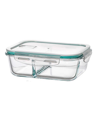 Lunchbox Ovenza Durchsichtig Silikon Borosilikatglas rechteckig 1040 ml