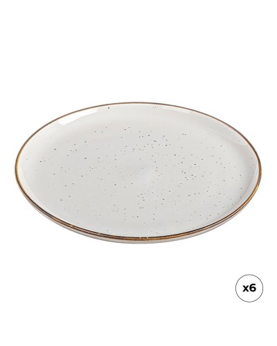 Eetbord Ovenza Wit Porselein Ø 25 cm (6 Stuks)