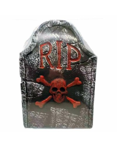 Halloween-Dekoration My Other Me Grabstein Grau