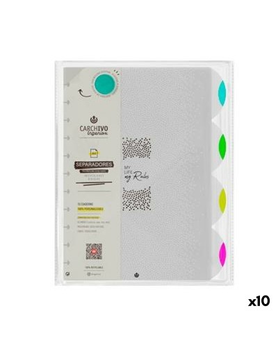 Seperators Carchivo INGENIOX NEON Multicolour A4 (10 Units)