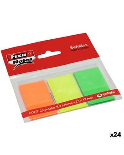 Note Adesive Fixo Multicolore 25 x 43 mm (24 Unità)