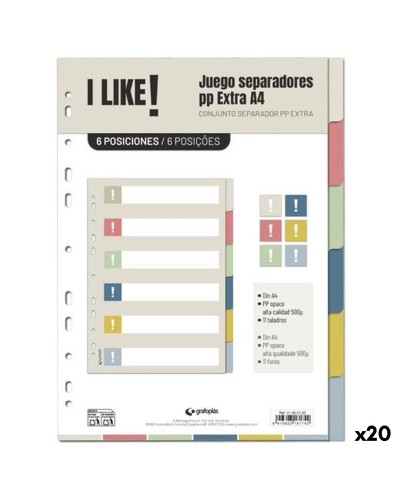 Distanziali Grafoplas I LIKE Multicolore polipropilene (20 Unità)