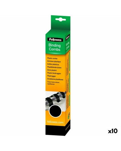 Spirales Fellowes 100 Pièces reliure Noir PVC (Ø 16 mm) (10 Unités)