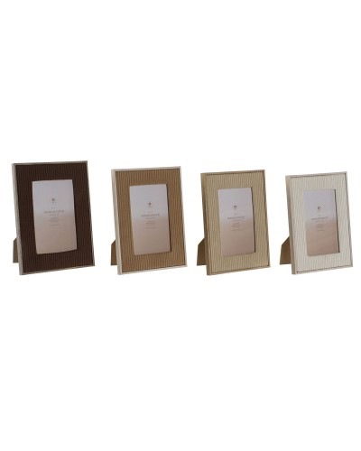 Photo frame Home ESPRIT Brown Beige Velvet Crystal Modern 26 X 2,8 X 31 cm (4 Units)