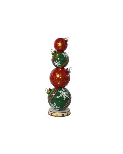 Kerstversiering Home ESPRIT Rood Groen 35 x 35 x 108,5 cm