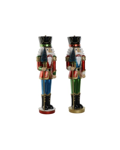 Kerstversiering Home ESPRIT Multicolour Notenkraker 23 x 20 x 70 cm (2 Stuks)