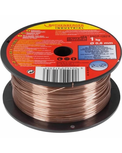 Hilo de acero para soldar Rothenberger MIG / MAG 0,8 mm