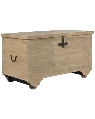 Arcón Home ESPRIT Teca Natural 136cm: Baúl Contenedor Grande
