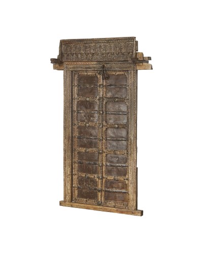 Estatua Decorativa para Jardín ESPRIT Marrón Teca 120 x 46 x 190 cm, Puerta Incluida
