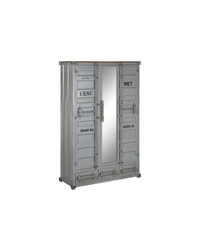 Armoire ESPRIT Container en Métal Bleu Ciel 112 x 46 x 174 cm
