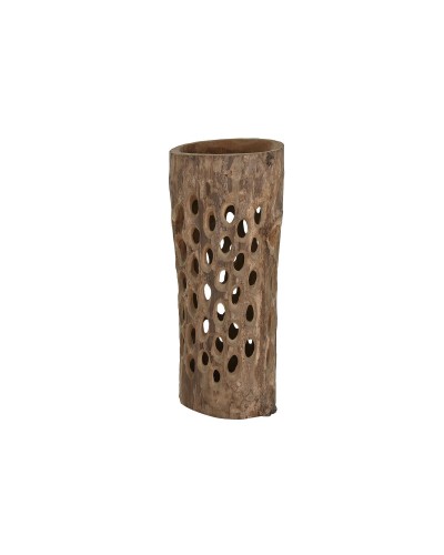 Vaso da Fiori Elegante ESPRIT Naturale in Teca - 30 x 31 x 76,5 cm