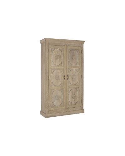 Armario de Madera de Mango Esprit 125x43x214 cm con Puertas Batientes
