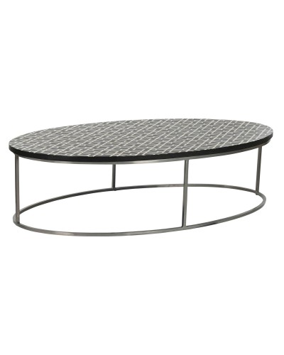 Hoofdtafel Home ESPRIT Zwart Ivoor 150 x 80 x 40 cm