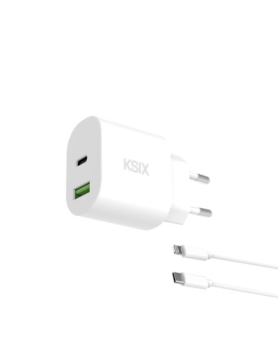 Cargador de Pared KSIX Blanco 30 W