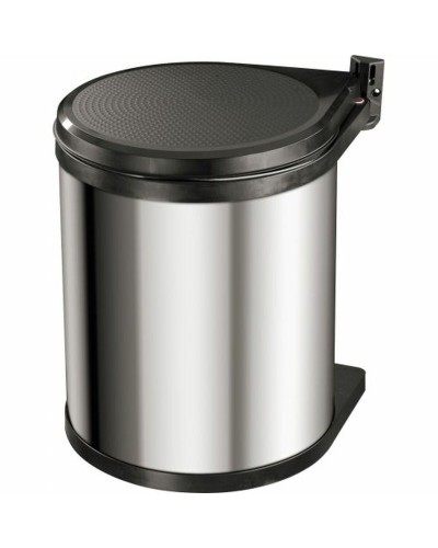 Mülltonne Hailo Compact-Box Stahl 15 L Schwarz Grau Integrierbar
