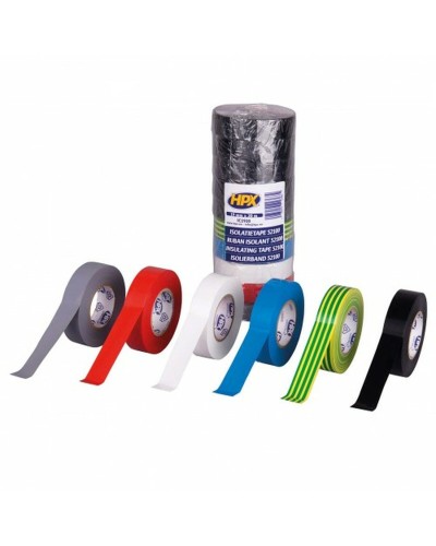 Insulating tape HPX Multicolour 19 mm x 20 m PVC Natural rubber 10 Units