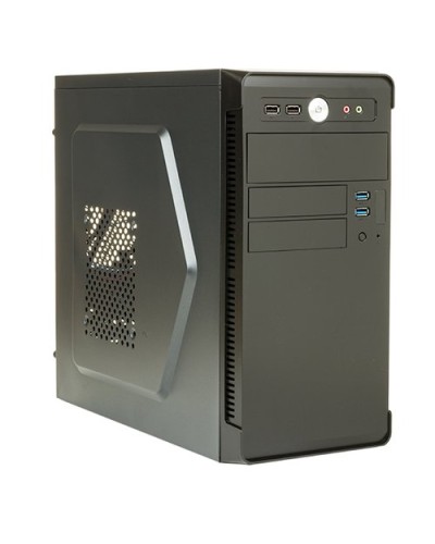 ITEK Micro ATX "RIVER" Case, 500W PSU, 2*USB3, 12cm Fan, Full Black