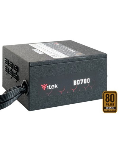 ITEK BD700 700W ATX Power Supply 12CM HTB Fan - Active PFC - 80PLUS Bronze, ITPSEBD700