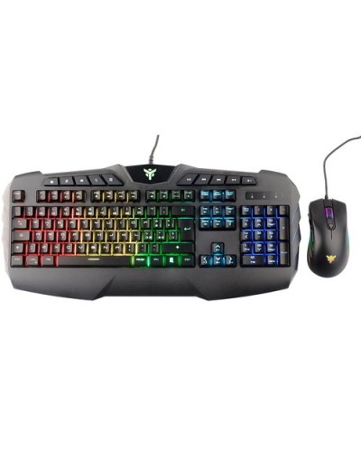 ITEK "T20" MEMBRANE KEYBOARD AND MOUSE KIT, RGB, MULTIMEDIA, SW, USB - ITKMGMMT20