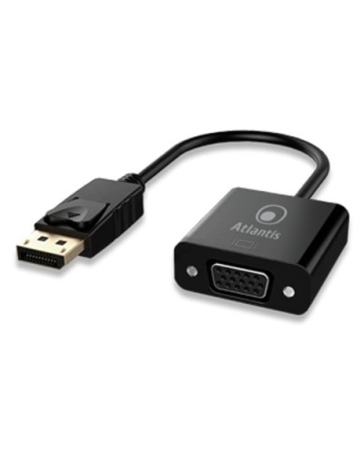ATLANTIS DISPLAYPORT TO VGA ADAPTER, M/F, 0.20M, BLACK, A04-DP_VGA