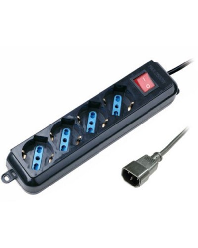 ATLANTIS P011-SL3004P-B 4-Way Schuko Socket Extension Lead Black with Switch