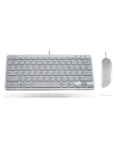 ATLANTIS P013-LK-8830-COMBO ARGO Keyboard Kit - Ultraslim Keyboard + Optical Mouse - Silver/White