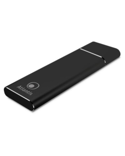 ATLANTIS A06-M2-NVME-01 USB 3.1 Type-C External Enclosure for M.2 NVMe SSD (80/60/42/30mm) - Black Aluminum Housing