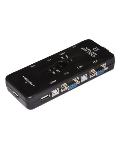 4-Port USB VGA KVM Switch with Cables