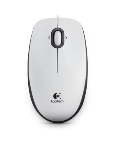 LOGITECH B100 Mouse White USB 3-Button 800dpi OEM