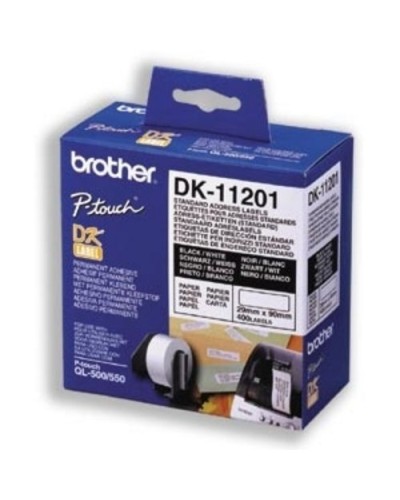 BROTHER DK-11201 LABELS 400PCS ADHESIVE 29x90mm FOR QL-500 QL-550 QL-560 QL-570 QL-700 QL-710W QL-800 QL-810W