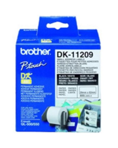 BROTHER DK-11209 LABELS 800PCS ADHESIVE 29x62mm FOR QL-500 QL-550 QL-1050 QL-1050N QL-570 QL-700 QL-710W QL-800 QL-810W