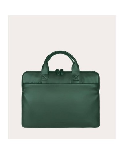 X NB TUCANO ISOTTA SUPERSLIM 13.3"/14" BAG, GREEN, SOFT PU LEATHER EFFECT - BSISO1314-V