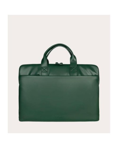 X NB TUCANO ISOTTA SUPERSLIM 15.6" GREEN FAUX LEATHER BAG - BSISO1516-V