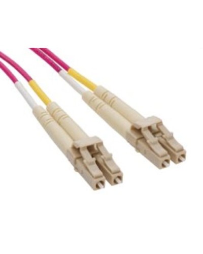 OM4 Multimode Fiber Optic Patch Cord LC/SC Duplex 2m LSZH IEC60332-1