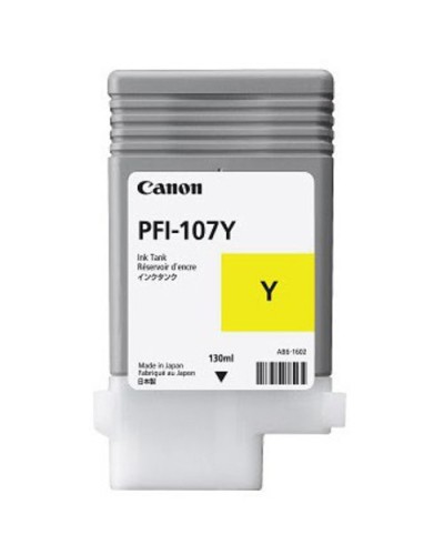 CANON INK TANK YELLOW PFI-107 Y SINGLE (130ml) for IPF 670 680 685 770 780 785