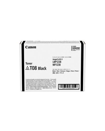 CANON T08 Bk TONER 11,000PP for i-SENSYS X 1238P 1238Pr 1238i 1238if