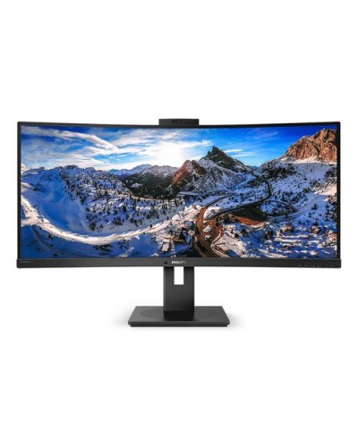 Philips 34" Curved LED Monitor 346P1CRH/00 (3440x1440, 4ms, 500cd/m², 2x3W Speakers, Pivot, Webcam, HDMI, DP, USB-C)