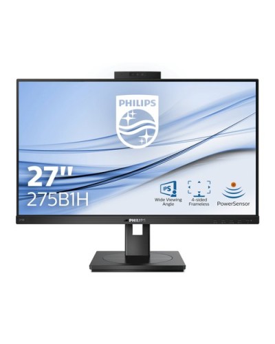 PHILIPS LED Monitor 27" Wide 275B1H/00 IPS 2560x1440 5ms 300cd/m² 50000000:1 2x3W Speakers Webcam Pivot DVI HDMI DP USB Hub
