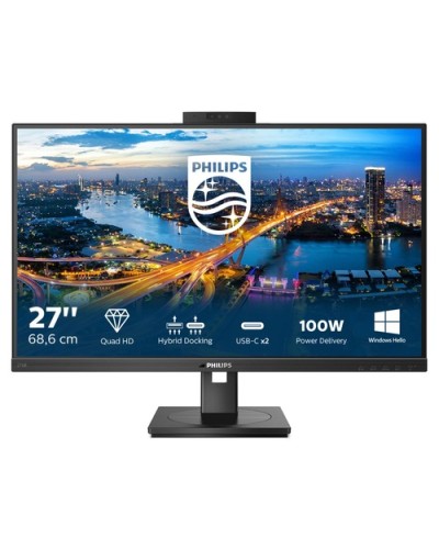 Philips LED Monitor 27" Wide 2K 276B1JH/00 IPS 2560x1440 4ms Webcam USB-C Docking