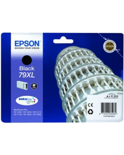 EPSON C13T79014010 Black Ink Cartridge Pisa Tower (XL) - WF-5110DW WF-5190DW WF-5620DWF WF-5690DWF WF-4630DWF WF-4640DTWF