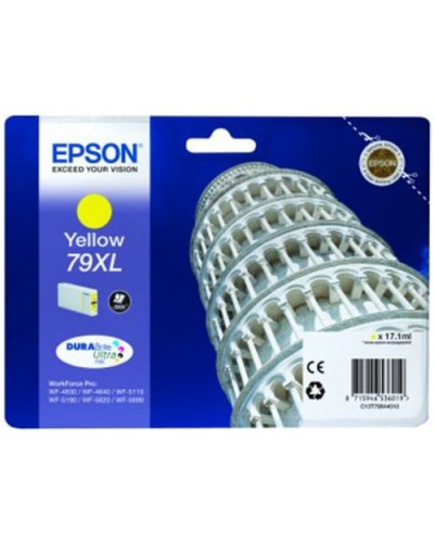 EPSON C13T79044010 Yellow Ink Cartridge Pisa Tower (XL Size) - Compatible with WF-5110DW WF-5190DW WF-5620DWF WF-5690DWF WF-4630